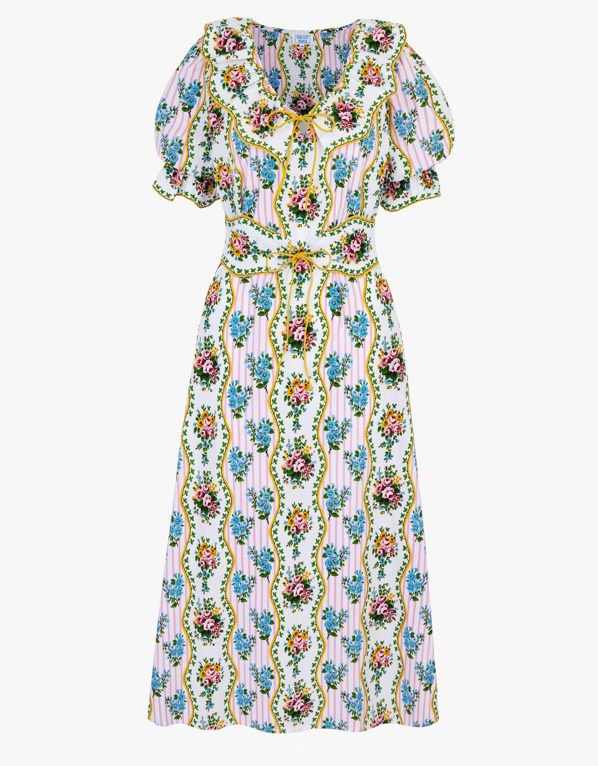 Pink City Prints Vintage Bouquet Ava Dress