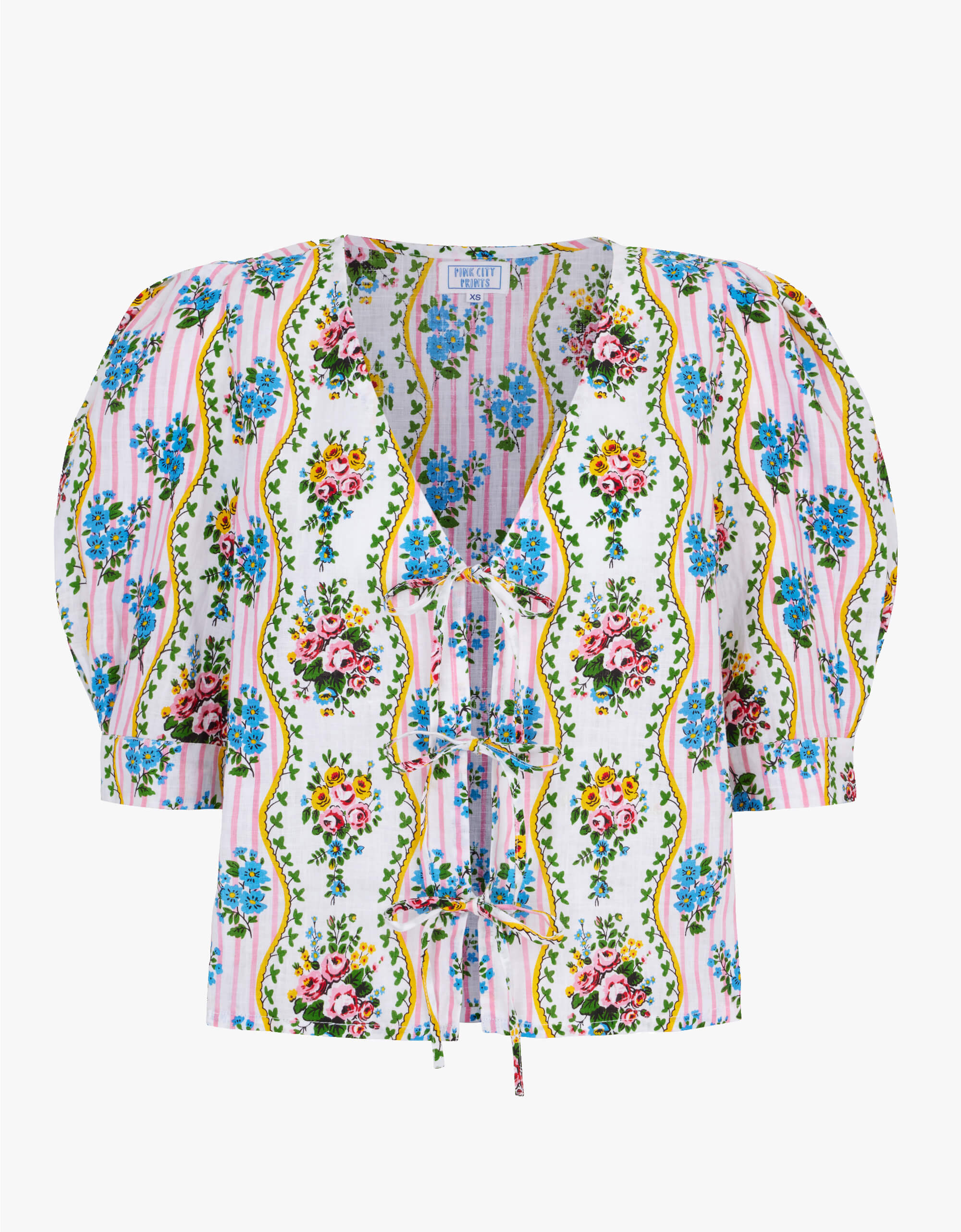 Pink City Prints Vintage Bouquet Beau Blouse