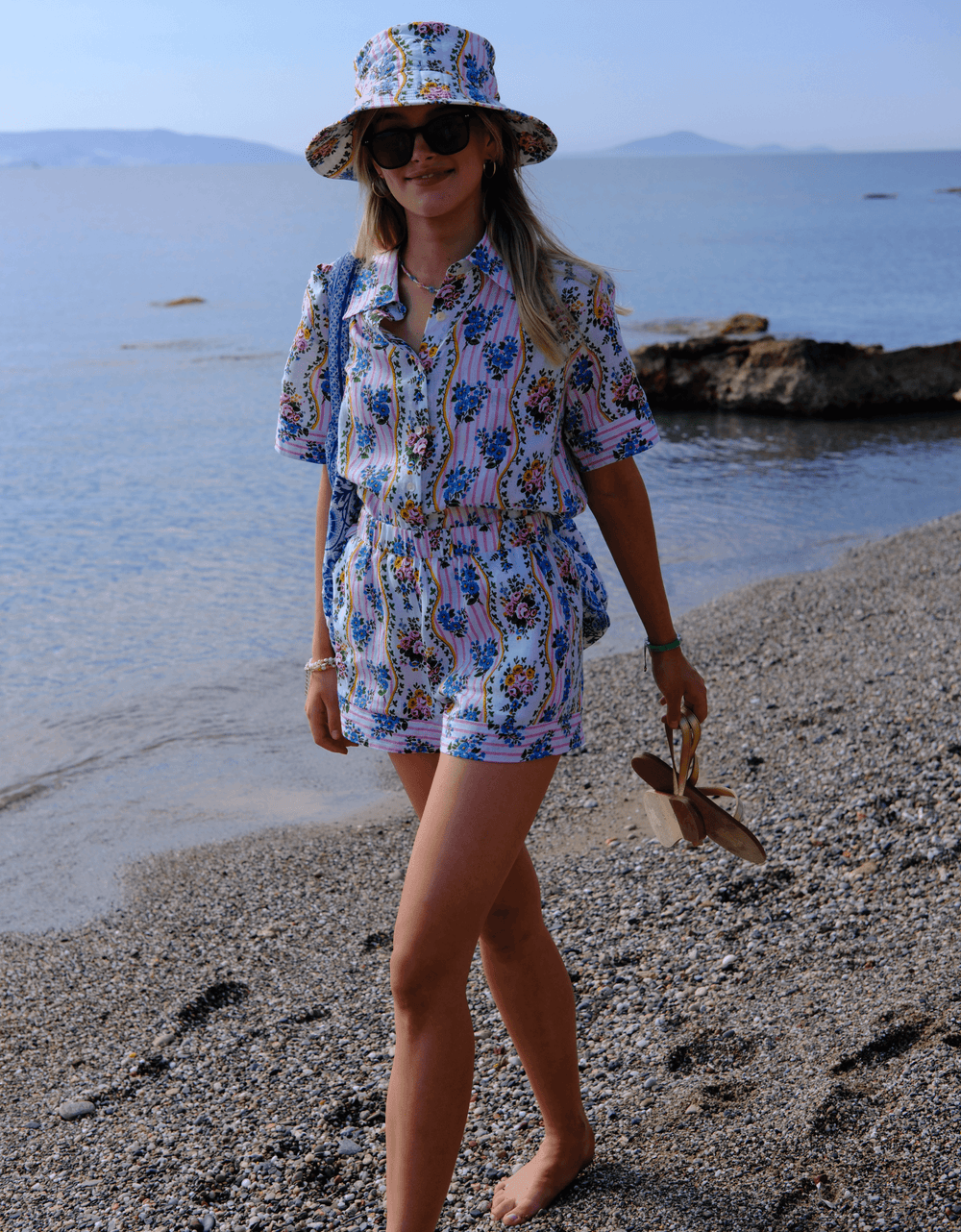 Pink City Prints Vintage Bouquet Bucket Hat
