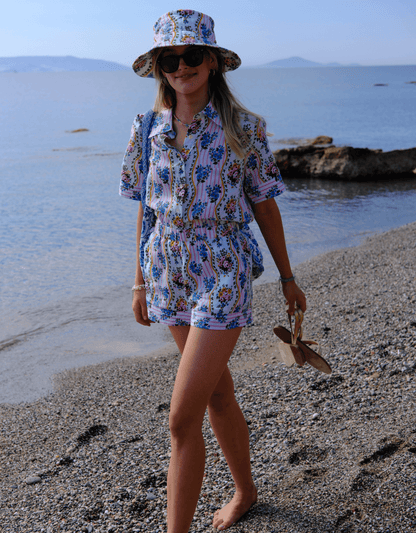 Pink City Prints Vintage Bouquet Bucket Hat