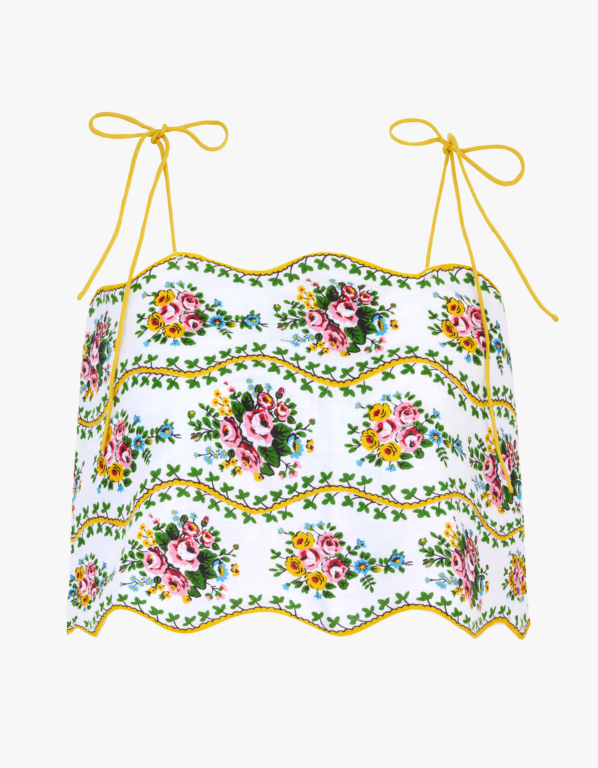 Pink City Prints Vintage Bouquet Sicily Top