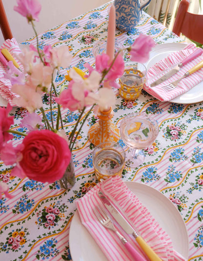 Pink City Prints Vintage Bouquet Tablecloth