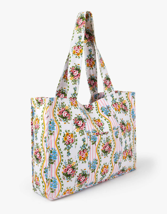 Pink City Prints Vintage Bouquet Tote Bag