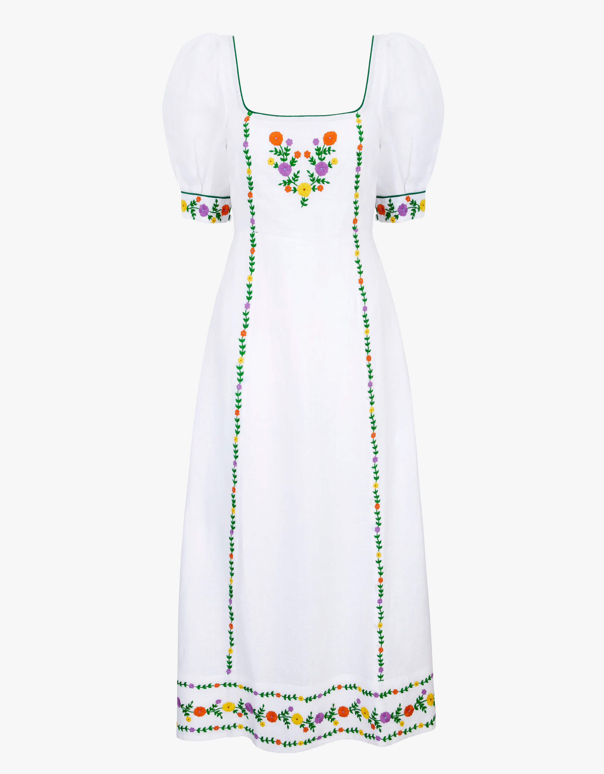 Vintage Daisy Embroidery Sierra Dress