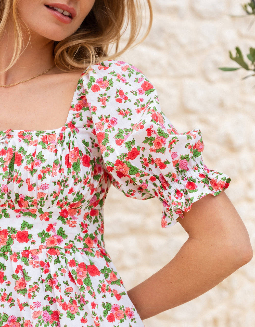 Pink City Prints Vintage Ditsy Simone Dress