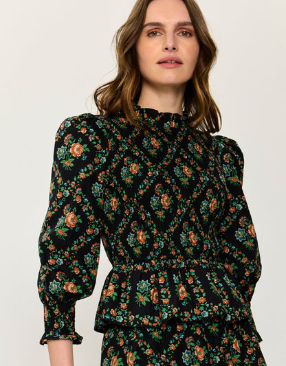 Pink City Prints Vintage Trellis Isabel Top