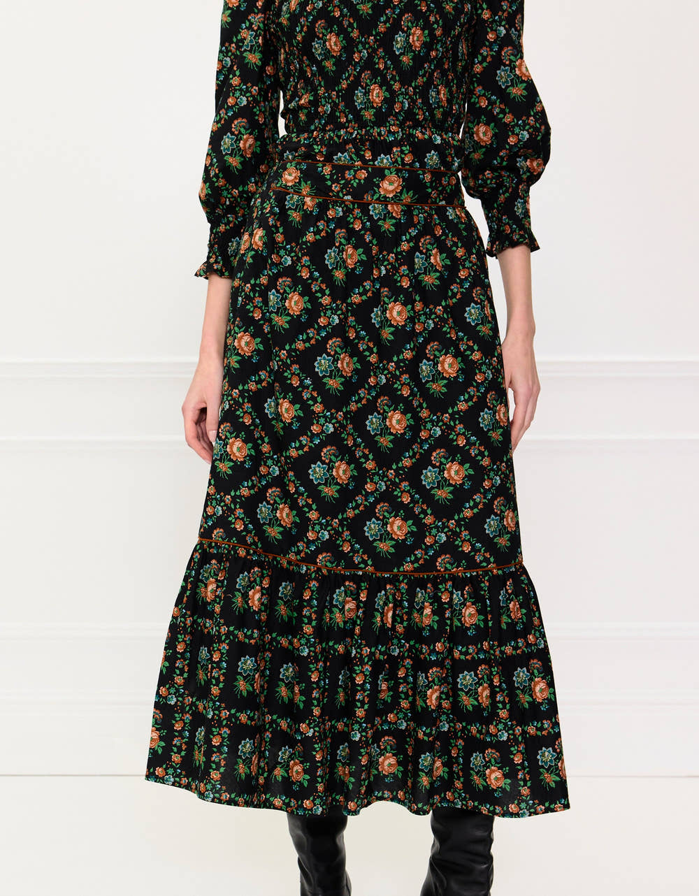 Pink City Prints Vintage Trellis Mabel Skirt