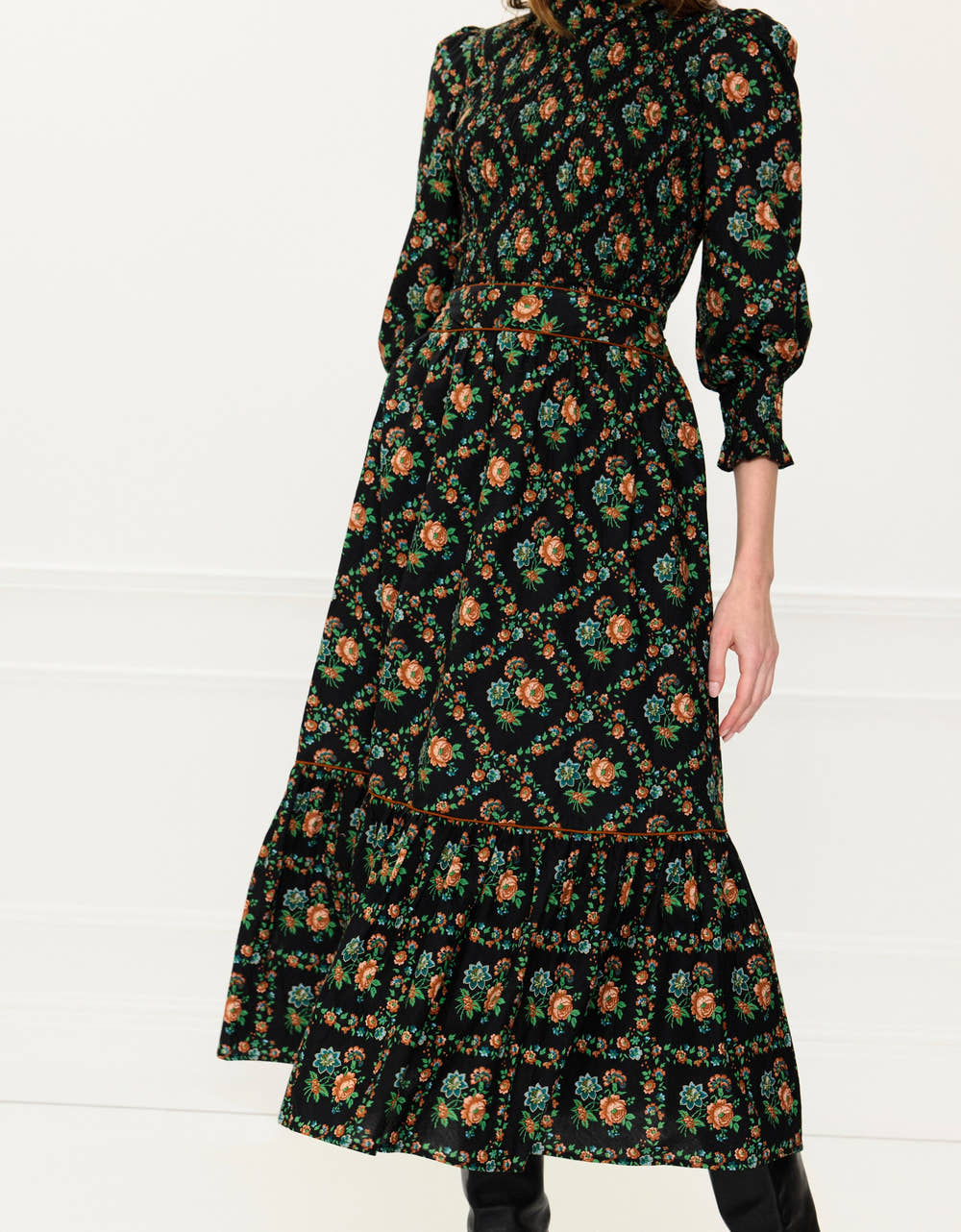 Pink City Prints Vintage Trellis Mabel Skirt