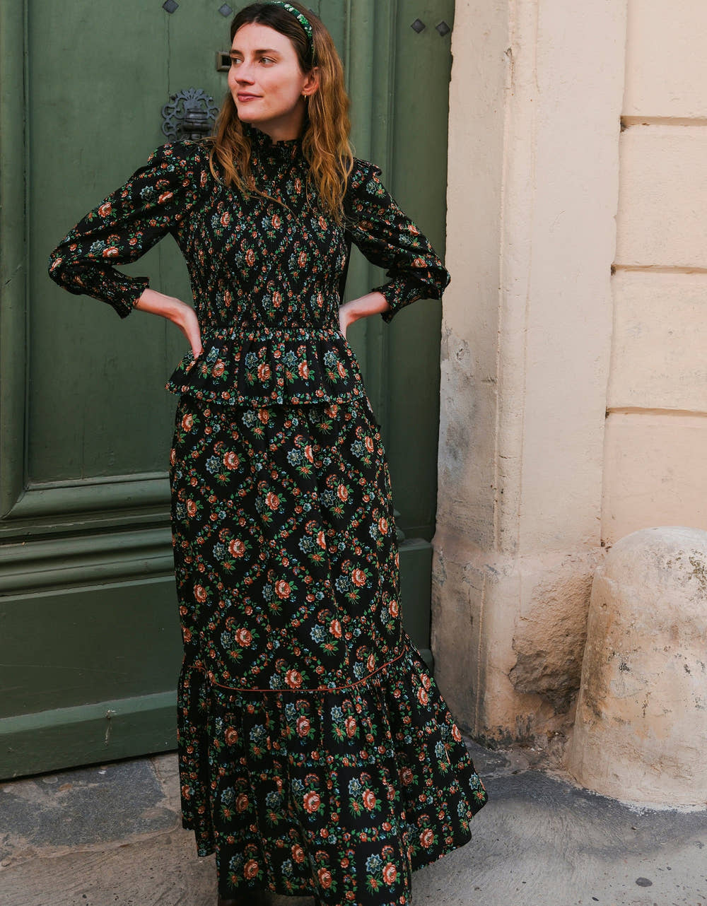 Pink City Prints Vintage Trellis Mabel Skirt