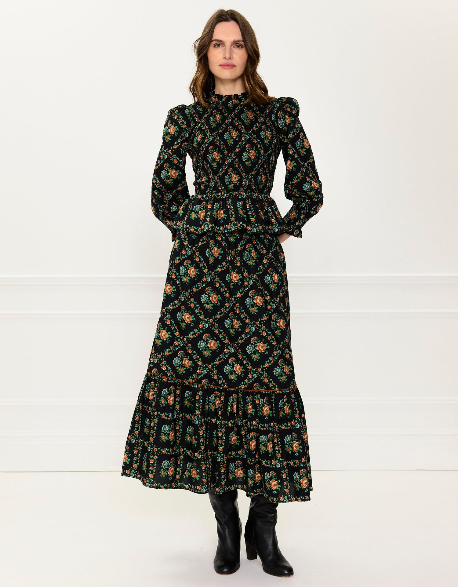Pink City Prints Vintage Trellis Mabel Skirt
