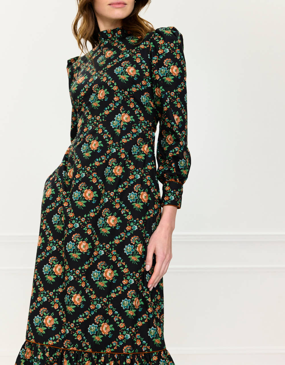 Pink City Prints Vintage Trellis Petworth Dress
