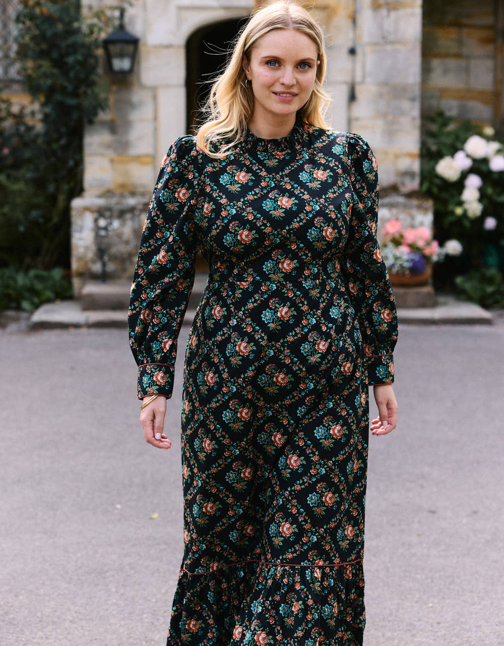 Pink City Prints Vintage Trellis Petworth Dress