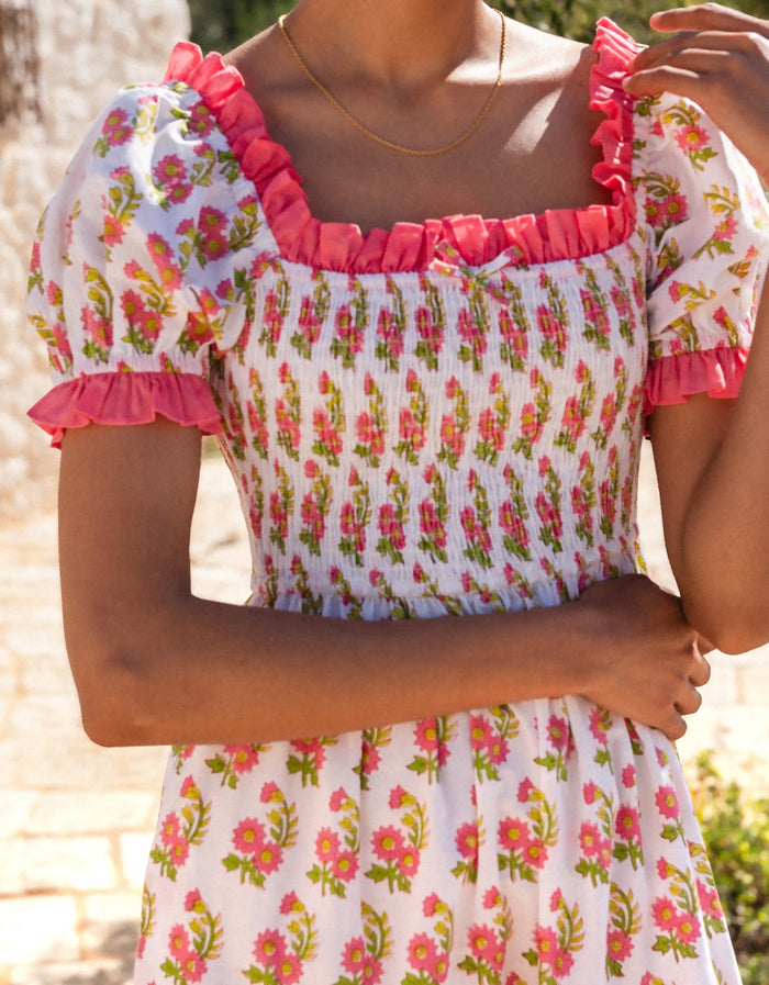Pink City Prints Zesty Daisy Palermo Dress
